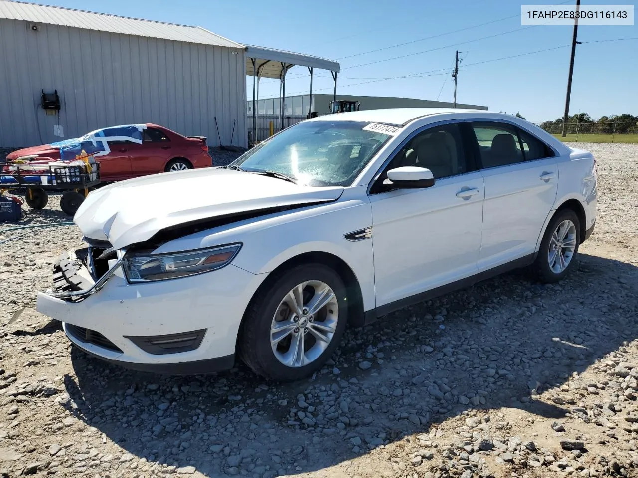 2013 Ford Taurus Sel VIN: 1FAHP2E83DG116143 Lot: 75177474