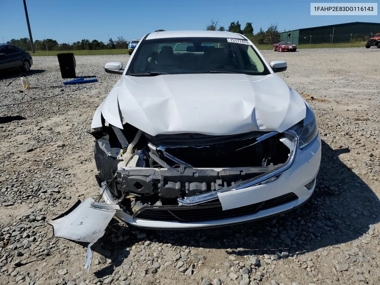 2013 Ford Taurus Sel VIN: 1FAHP2E83DG116143 Lot: 75177474