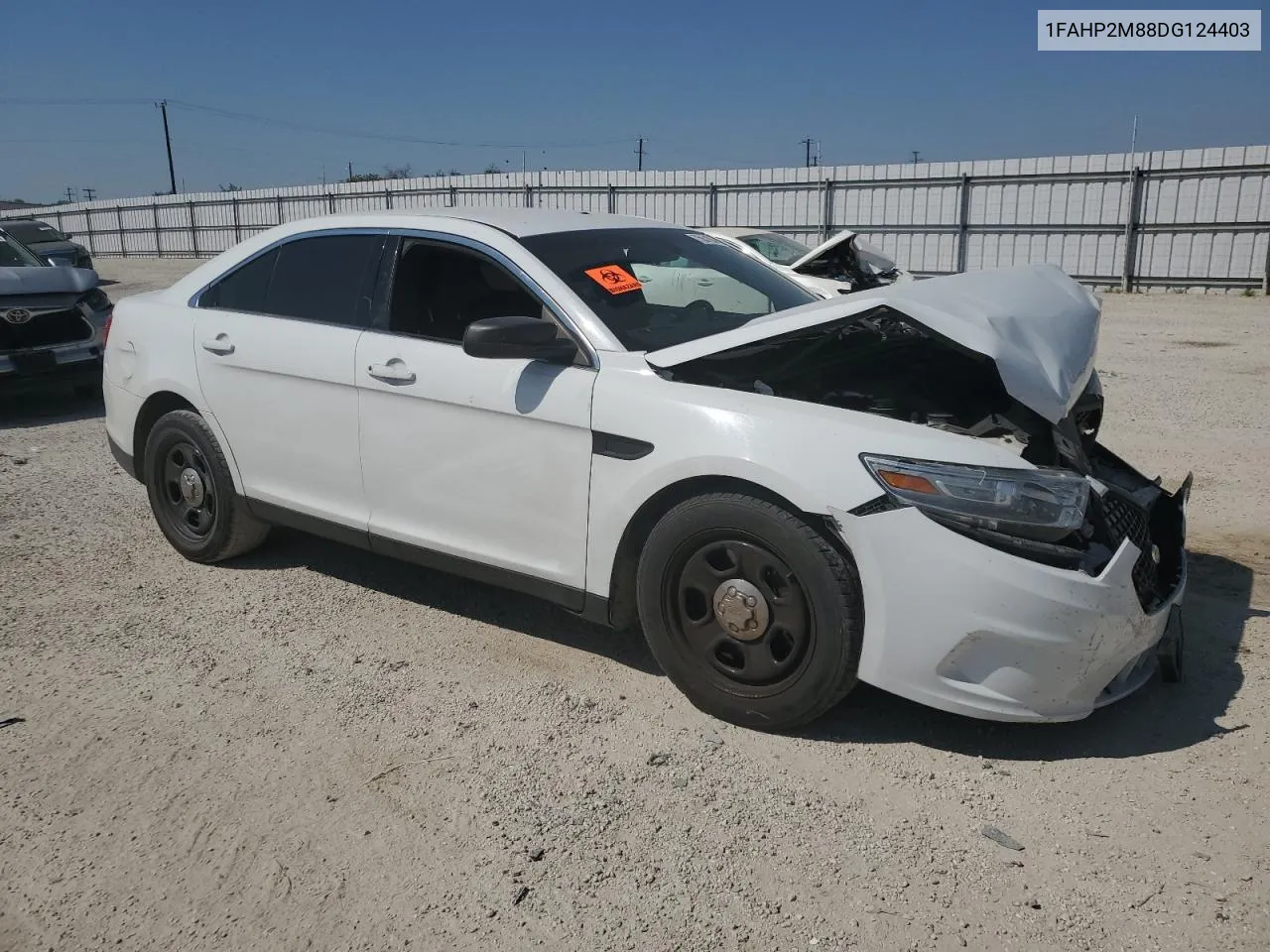 2013 Ford Taurus Police Interceptor VIN: 1FAHP2M88DG124403 Lot: 75631054