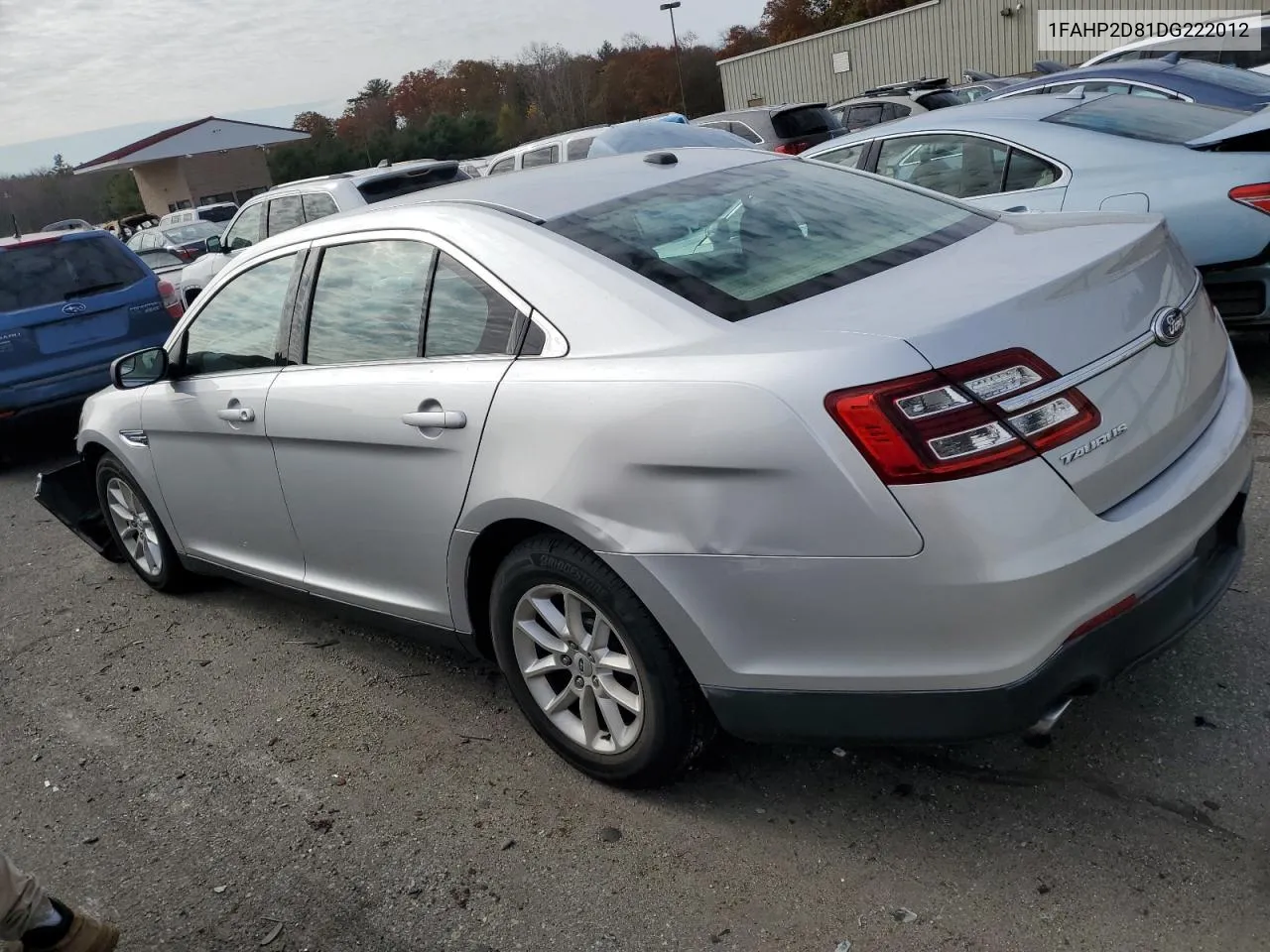 2013 Ford Taurus Se VIN: 1FAHP2D81DG222012 Lot: 77797484