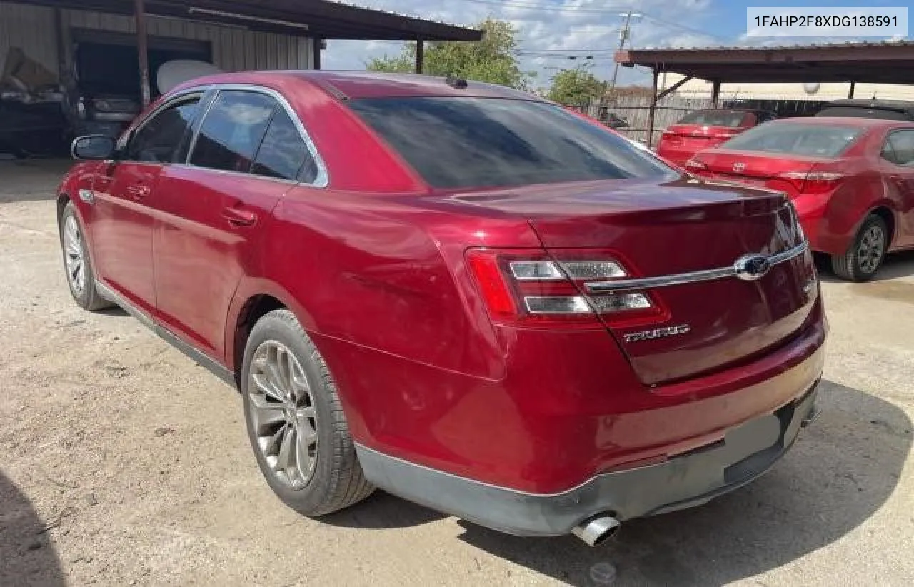 2013 Ford Taurus Limited VIN: 1FAHP2F8XDG138591 Lot: 78693084