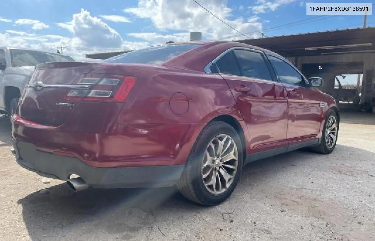 2013 Ford Taurus Limited VIN: 1FAHP2F8XDG138591 Lot: 78693084