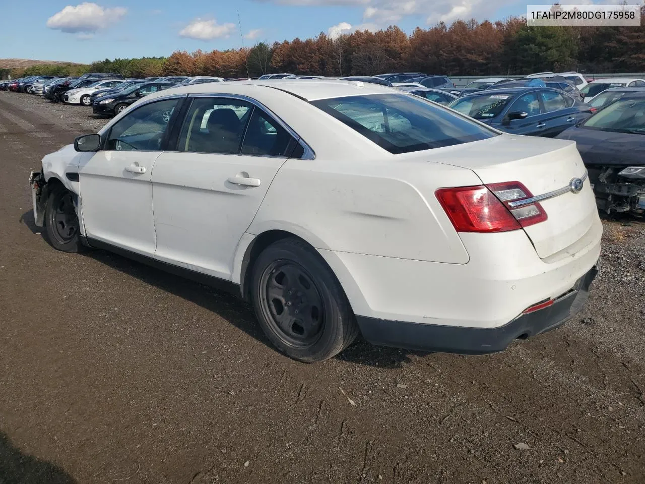 2013 Ford Taurus Police Interceptor VIN: 1FAHP2M80DG175958 Lot: 79081664