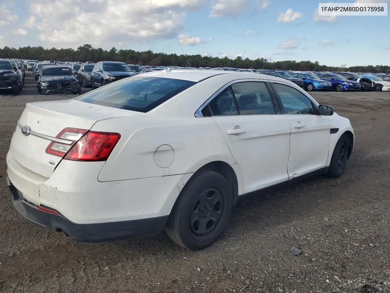 2013 Ford Taurus Police Interceptor VIN: 1FAHP2M80DG175958 Lot: 79081664