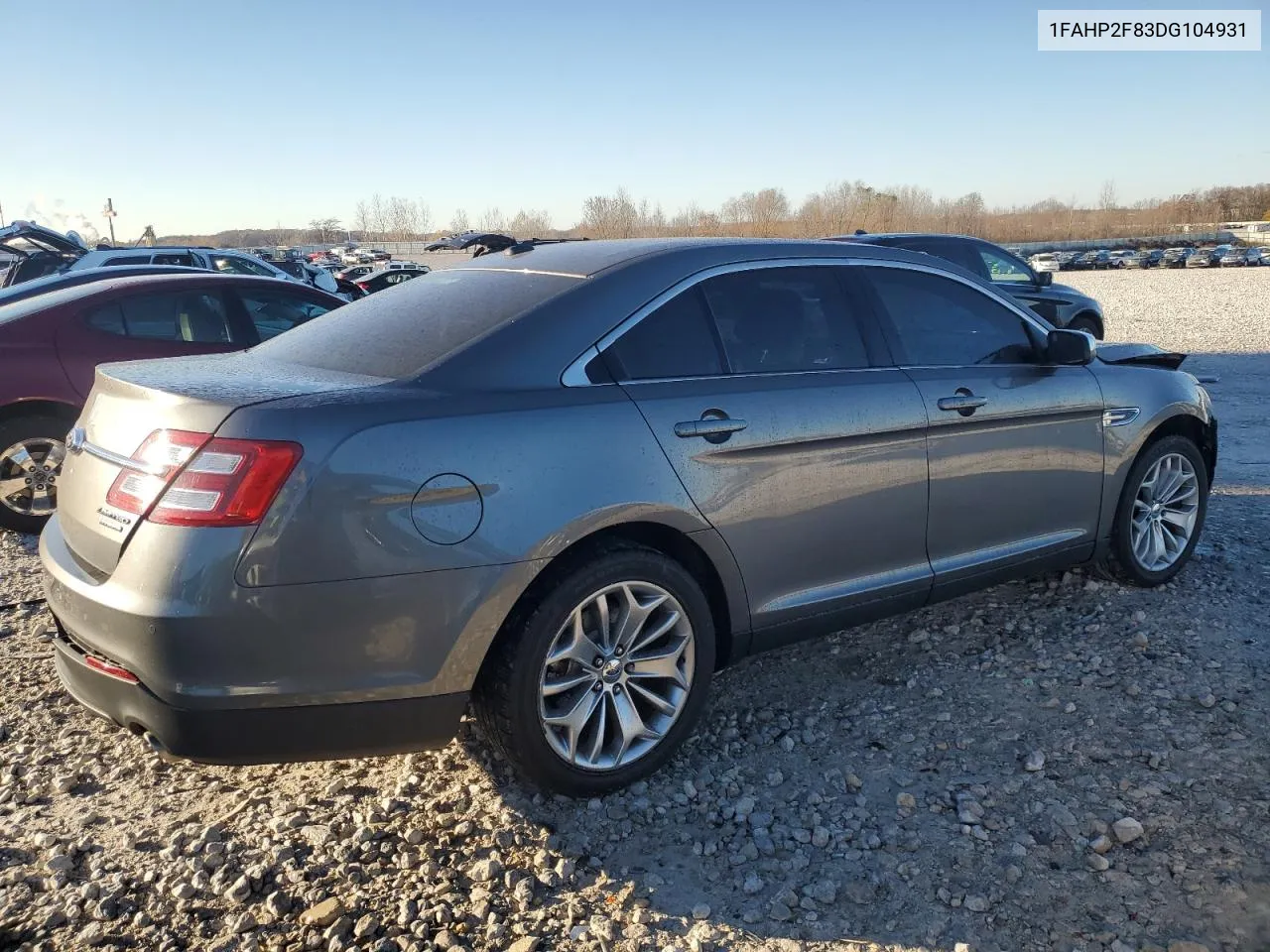 2013 Ford Taurus Limited VIN: 1FAHP2F83DG104931 Lot: 80168834