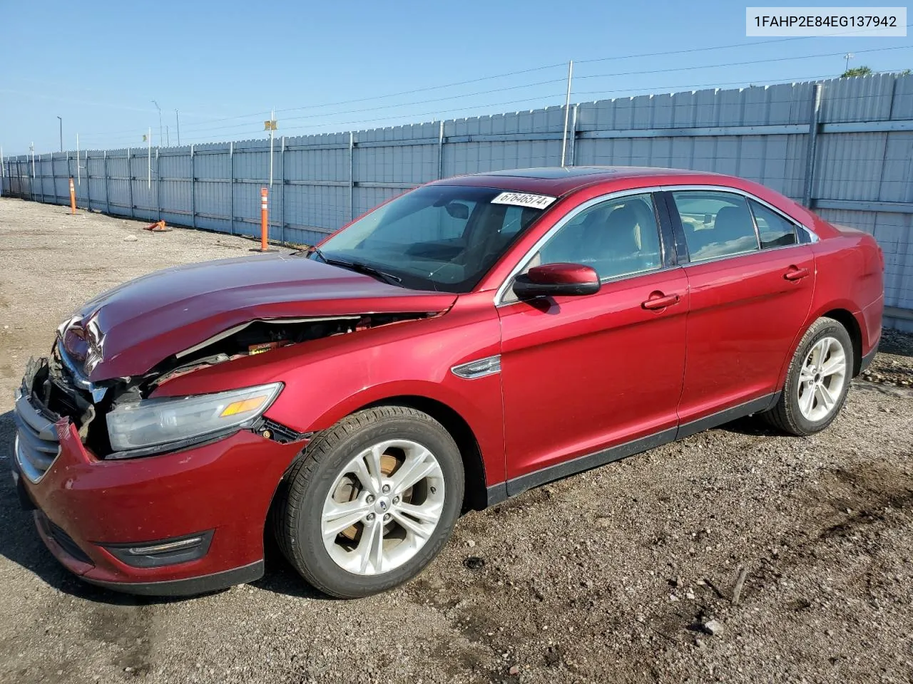 2014 Ford Taurus Sel VIN: 1FAHP2E84EG137942 Lot: 67646574