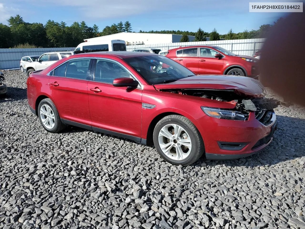 2014 Ford Taurus Sel VIN: 1FAHP2H8XEG184422 Lot: 72752594