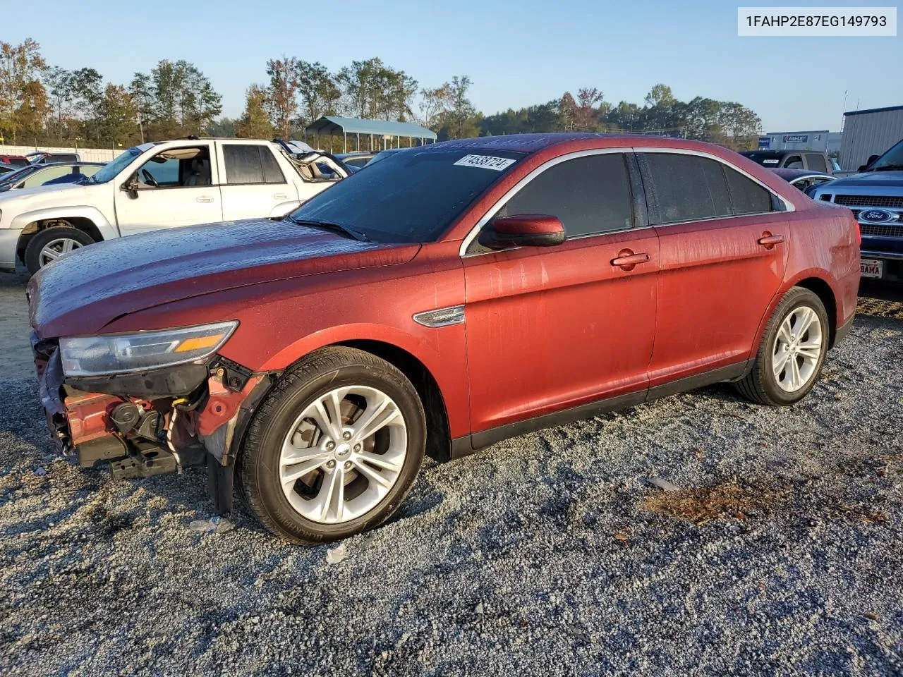 2014 Ford Taurus Sel VIN: 1FAHP2E87EG149793 Lot: 74538724