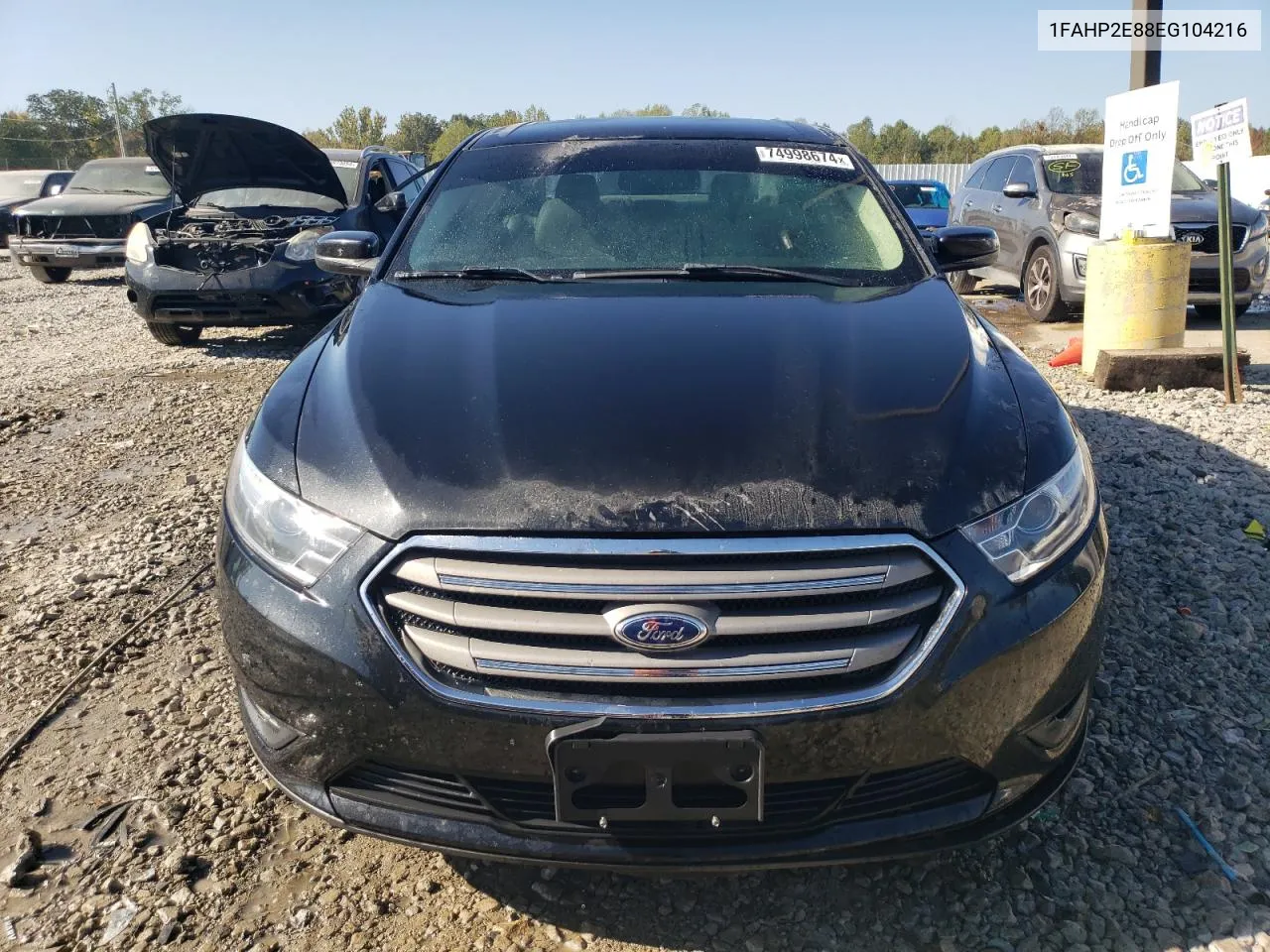 2014 Ford Taurus Sel VIN: 1FAHP2E88EG104216 Lot: 74998674