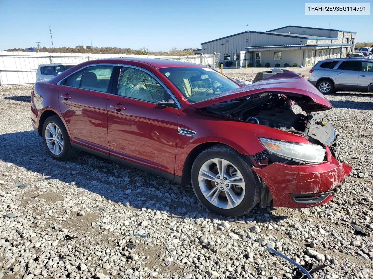 2014 Ford Taurus Sel VIN: 1FAHP2E93EG114791 Lot: 80111154