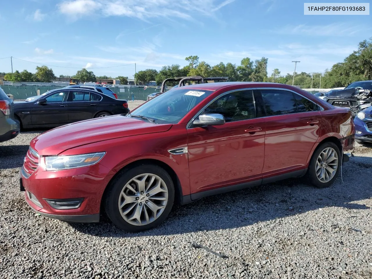 2015 Ford Taurus Limited VIN: 1FAHP2F80FG193683 Lot: 69100694