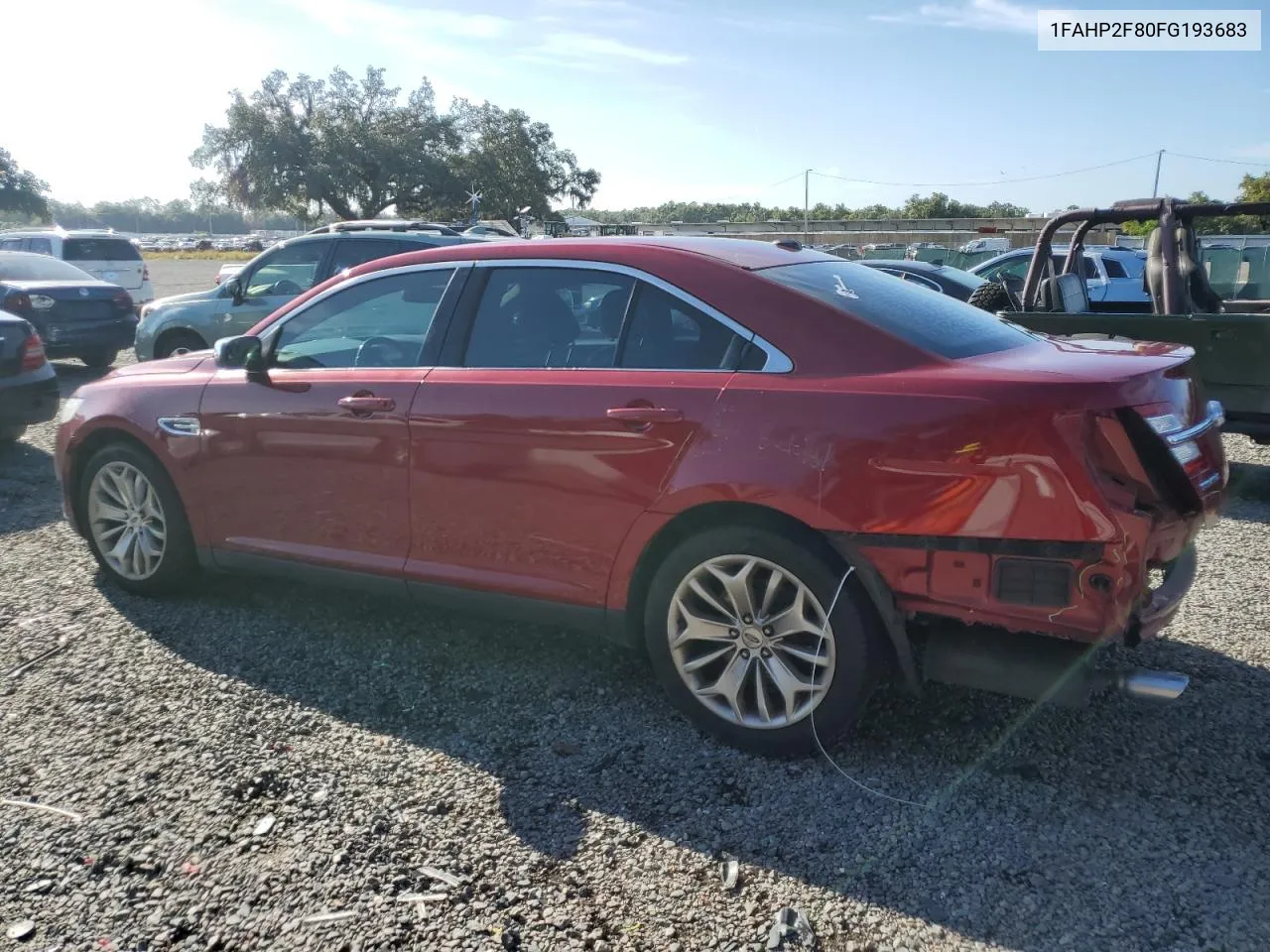 2015 Ford Taurus Limited VIN: 1FAHP2F80FG193683 Lot: 69100694