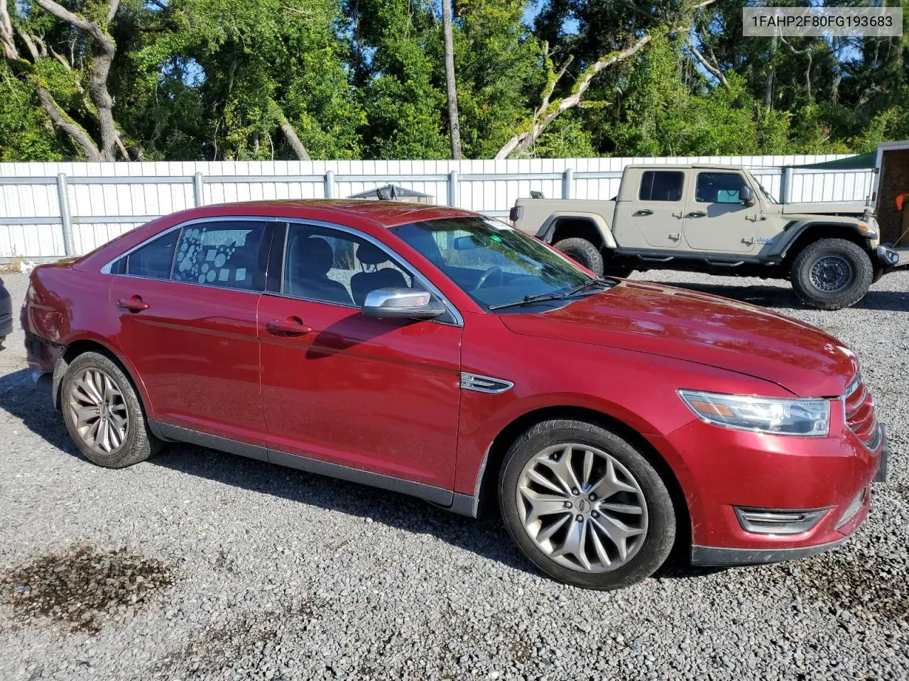 2015 Ford Taurus Limited VIN: 1FAHP2F80FG193683 Lot: 69100694