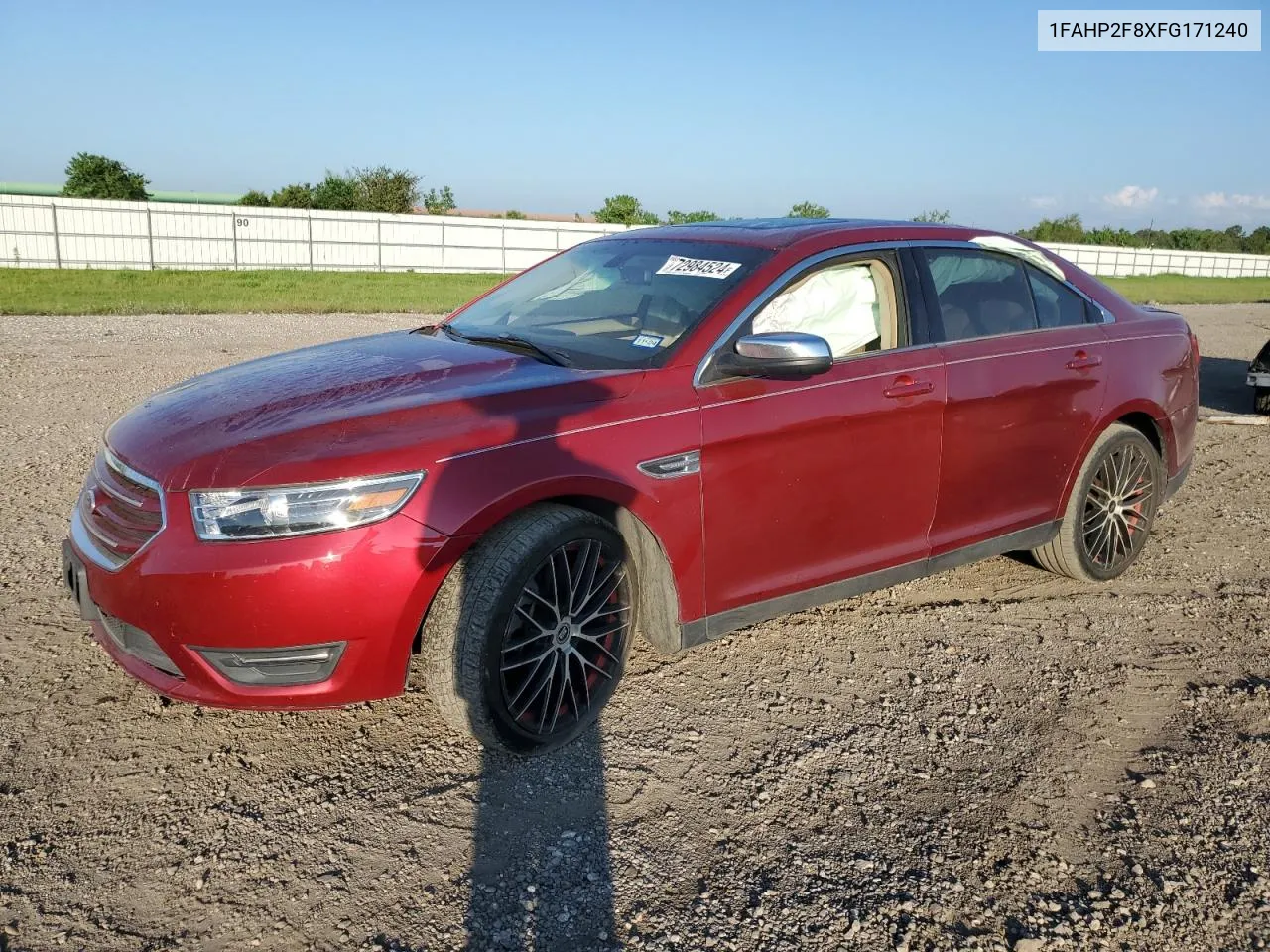 2015 Ford Taurus Limited VIN: 1FAHP2F8XFG171240 Lot: 72984524