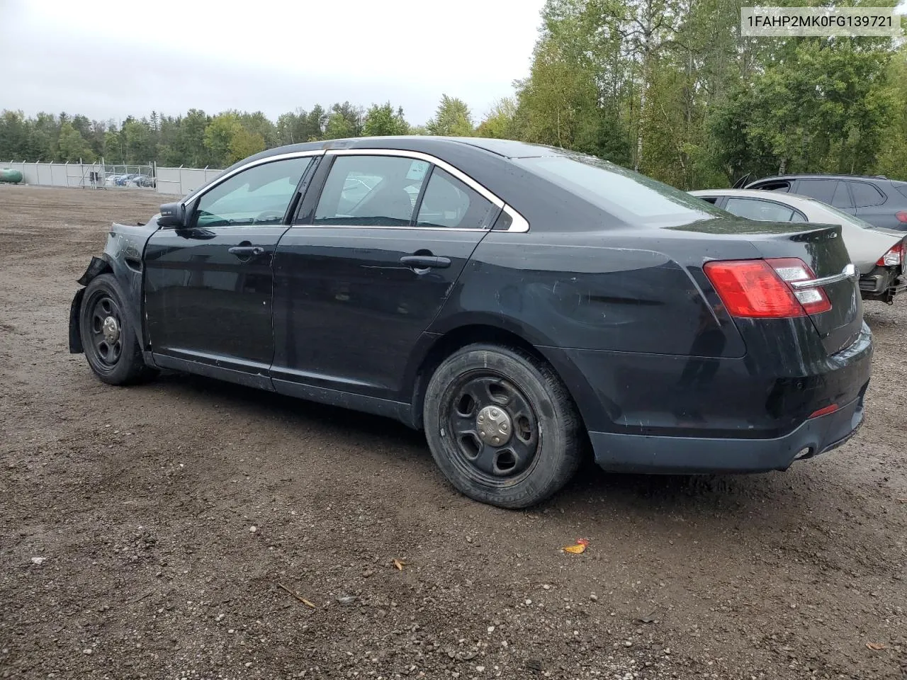 2015 Ford Taurus Police Interceptor VIN: 1FAHP2MK0FG139721 Lot: 73090674