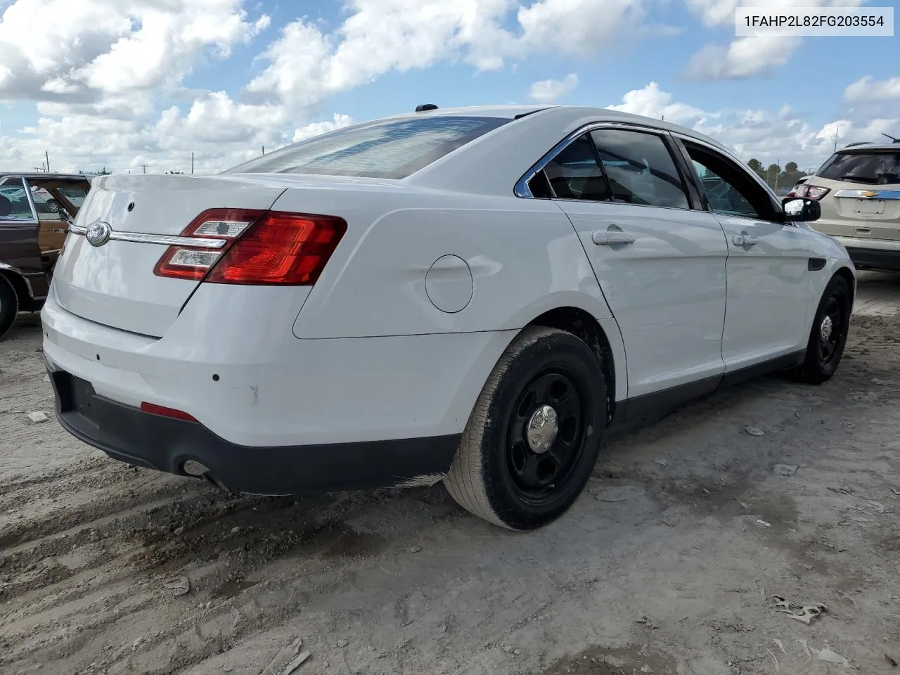 2015 Ford Taurus Police Interceptor VIN: 1FAHP2L82FG203554 Lot: 73117244