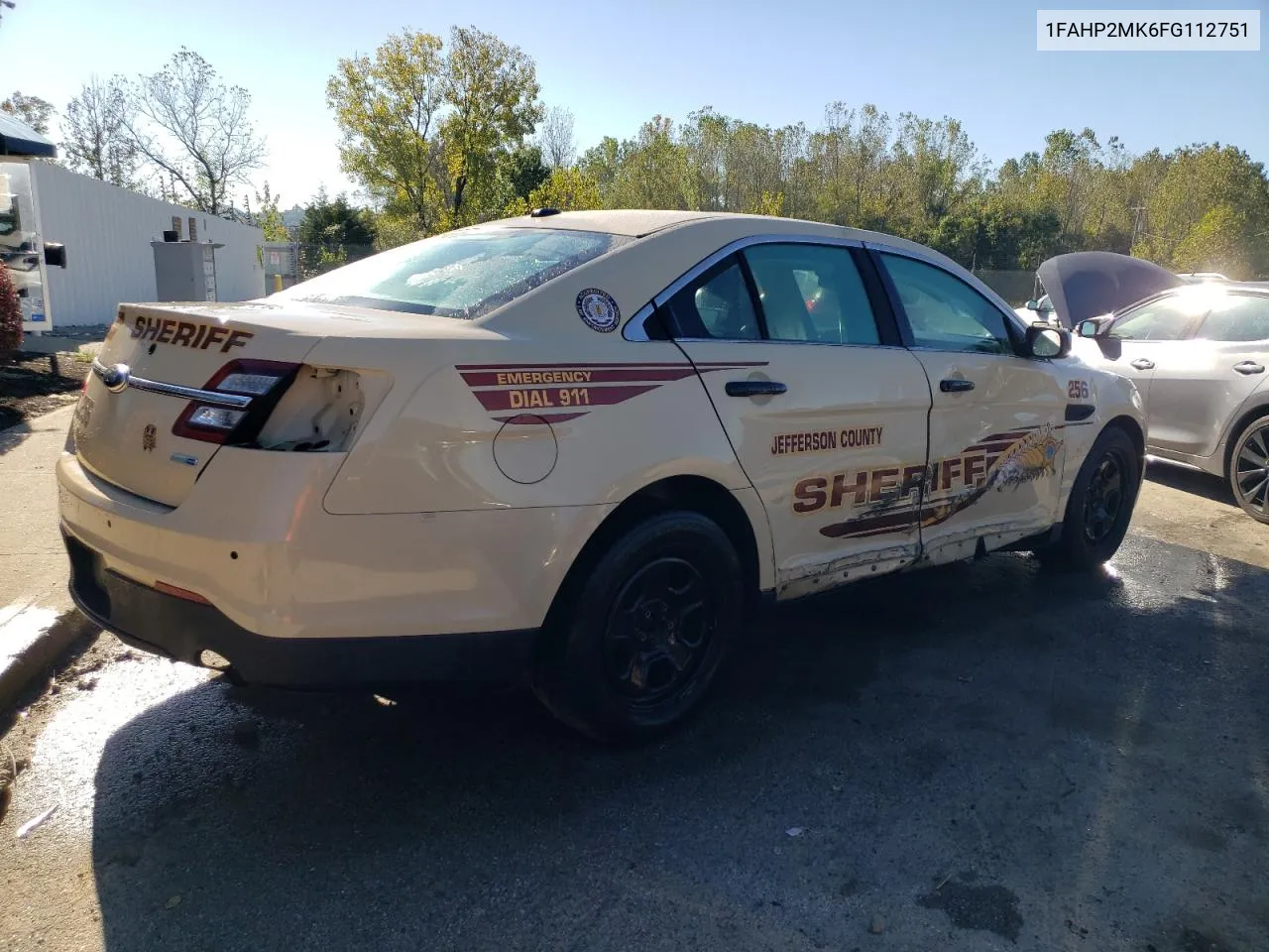 2015 Ford Taurus Police Interceptor VIN: 1FAHP2MK6FG112751 Lot: 73713914