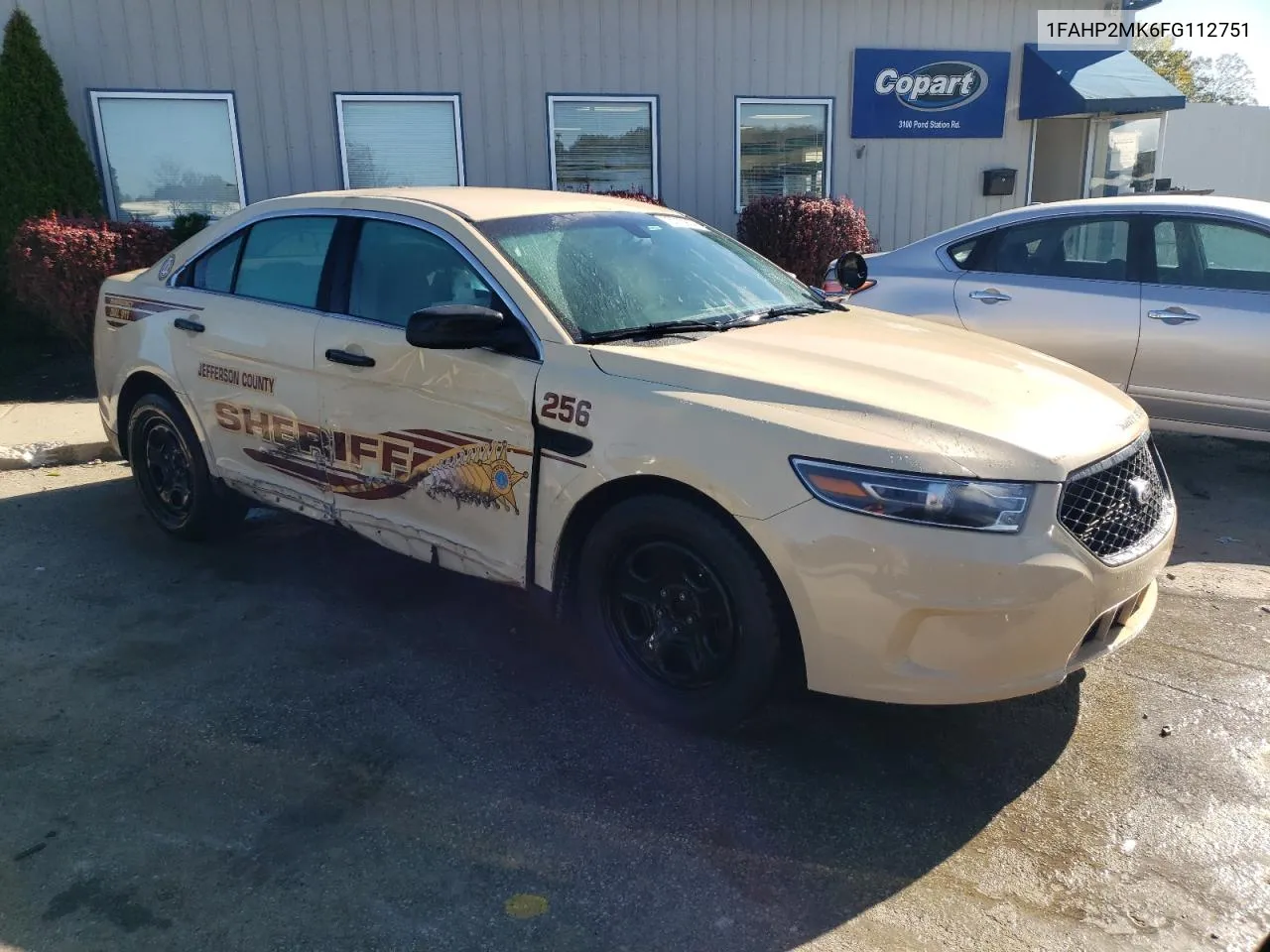 2015 Ford Taurus Police Interceptor VIN: 1FAHP2MK6FG112751 Lot: 73713914