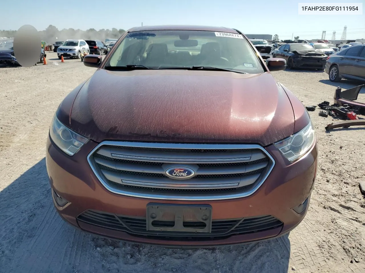 2015 Ford Taurus Sel VIN: 1FAHP2E80FG111954 Lot: 73968874