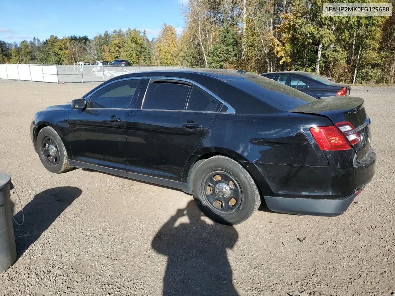 2015 Ford Taurus Police Interceptor VIN: 1FAHP2MK0FG129688 Lot: 74333354