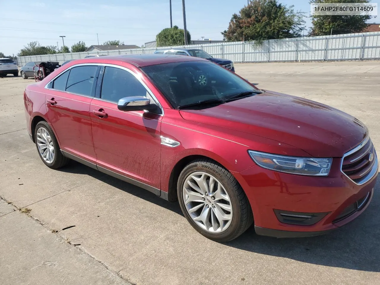 2015 Ford Taurus Limited VIN: 1FAHP2F80FG114609 Lot: 75931694