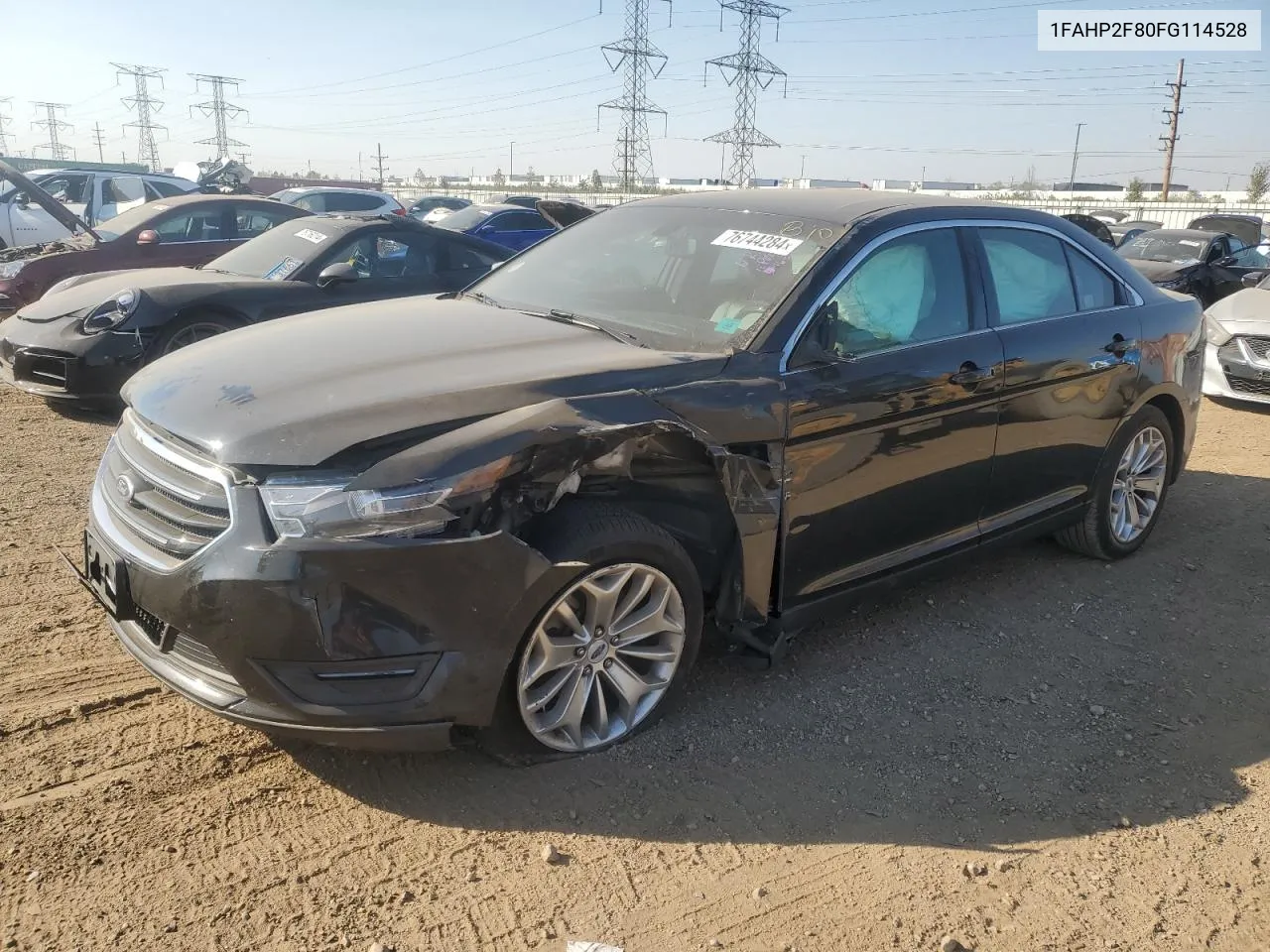 2015 Ford Taurus Limited VIN: 1FAHP2F80FG114528 Lot: 76744284