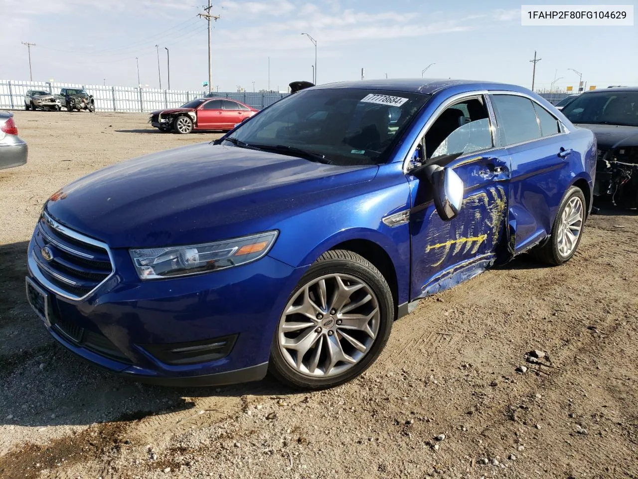 2015 Ford Taurus Limited VIN: 1FAHP2F80FG104629 Lot: 77778684