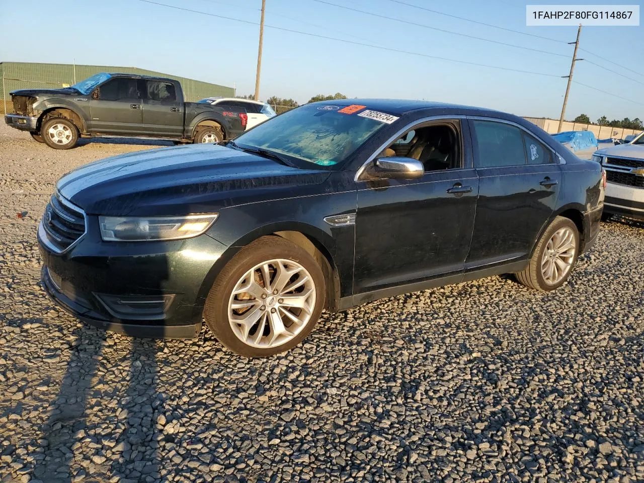 2015 Ford Taurus Limited VIN: 1FAHP2F80FG114867 Lot: 78255734