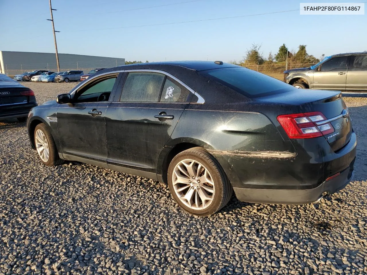 2015 Ford Taurus Limited VIN: 1FAHP2F80FG114867 Lot: 78255734