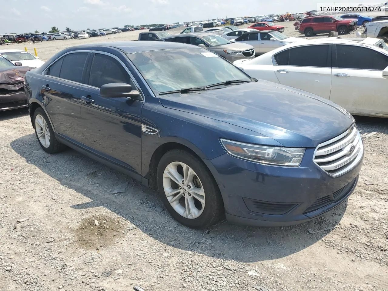 2016 Ford Taurus Se VIN: 1FAHP2D83GG116746 Lot: 65685464