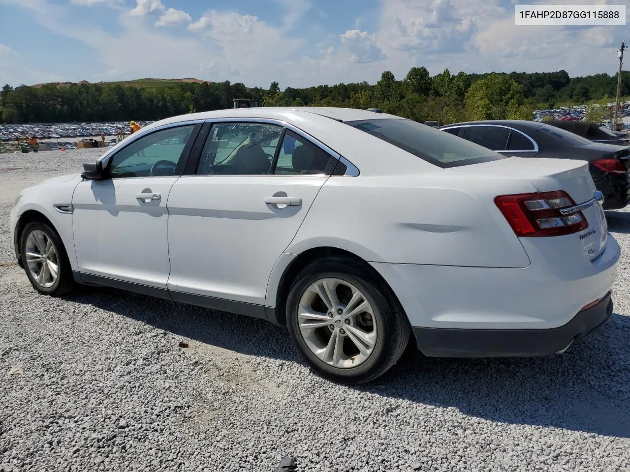 2016 Ford Taurus Se VIN: 1FAHP2D87GG115888 Lot: 69584184