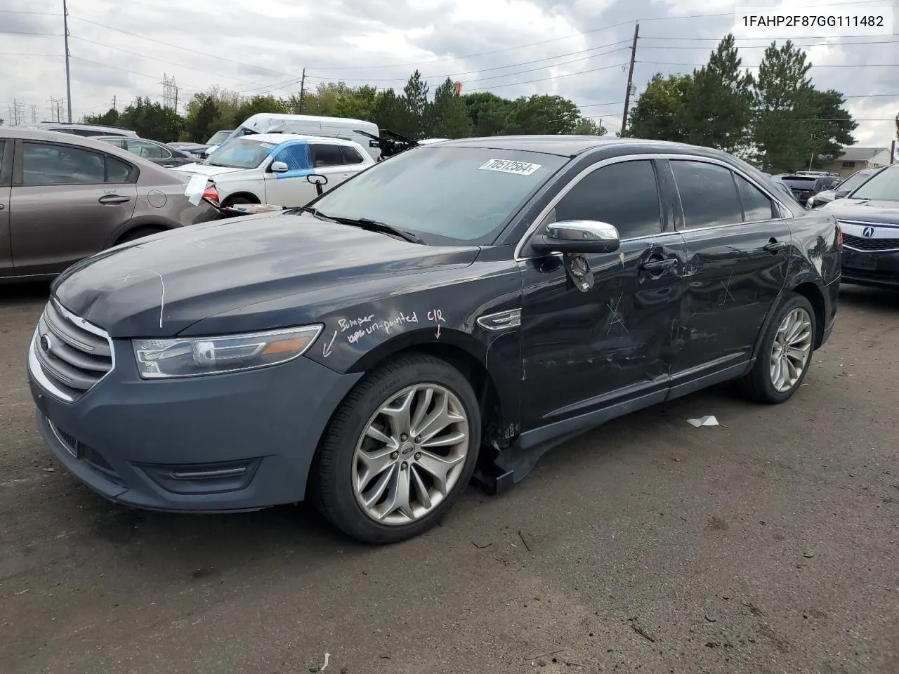 2016 Ford Taurus Limited VIN: 1FAHP2F87GG111482 Lot: 70512564