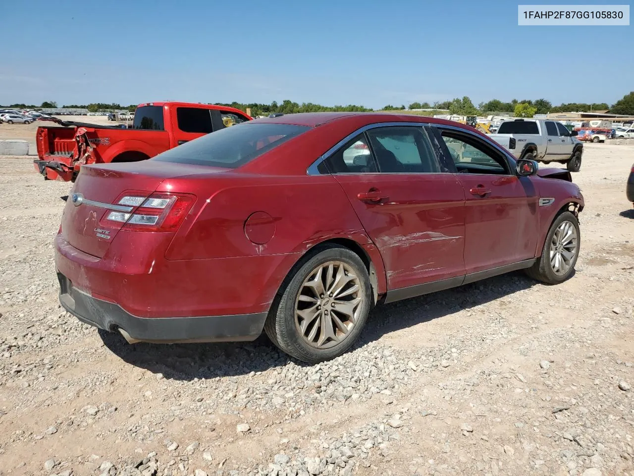 2016 Ford Taurus Limited VIN: 1FAHP2F87GG105830 Lot: 71846514