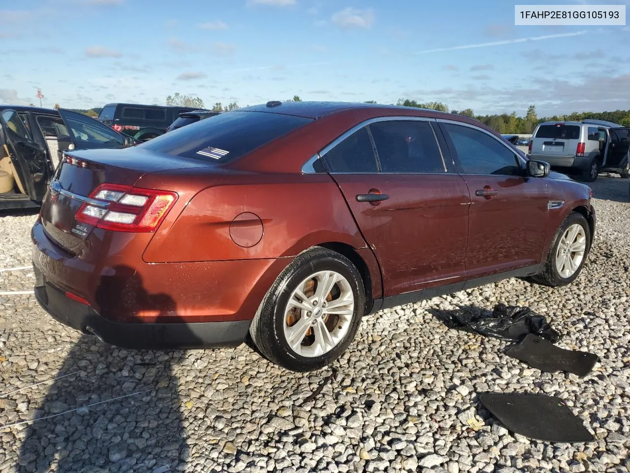 1FAHP2E81GG105193 2016 Ford Taurus Sel