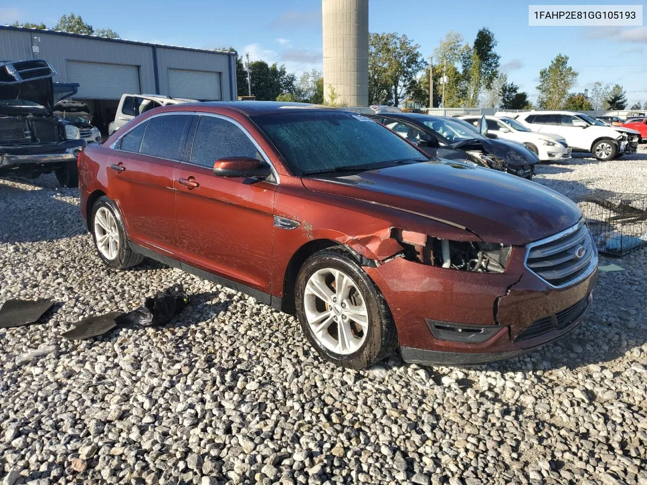 2016 Ford Taurus Sel VIN: 1FAHP2E81GG105193 Lot: 72334514