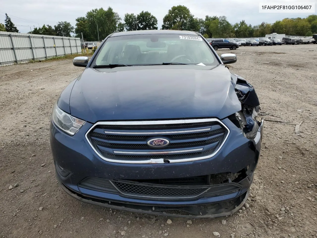 2016 Ford Taurus Limited VIN: 1FAHP2F81GG106407 Lot: 73183594