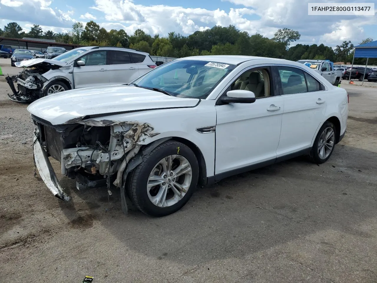 2016 Ford Taurus Sel VIN: 1FAHP2E80GG113477 Lot: 73575594