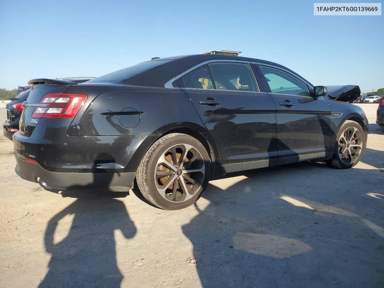 2016 Ford Taurus Sho VIN: 1FAHP2KT6GG139669 Lot: 73661524