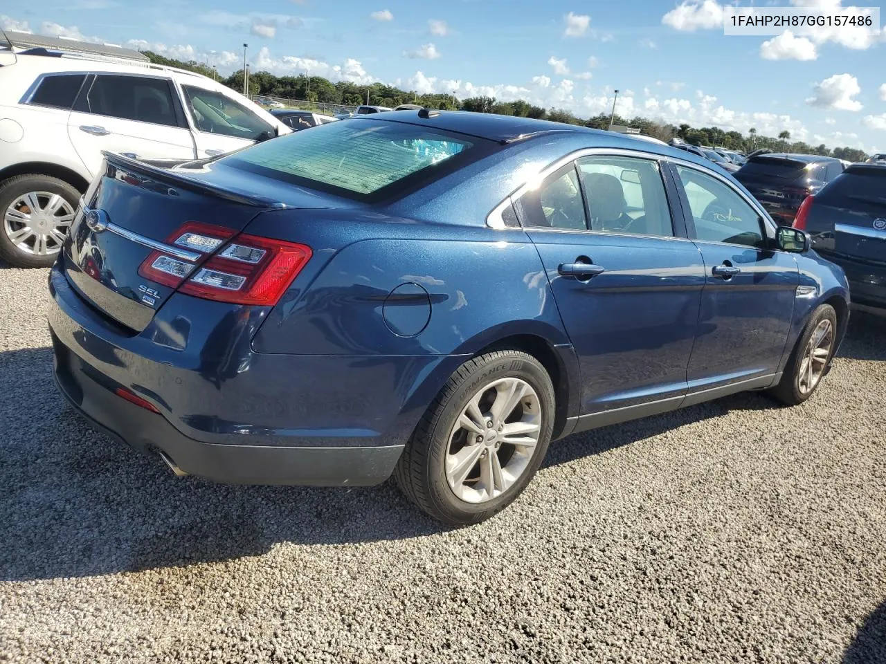 2016 Ford Taurus Sel VIN: 1FAHP2H87GG157486 Lot: 73846484