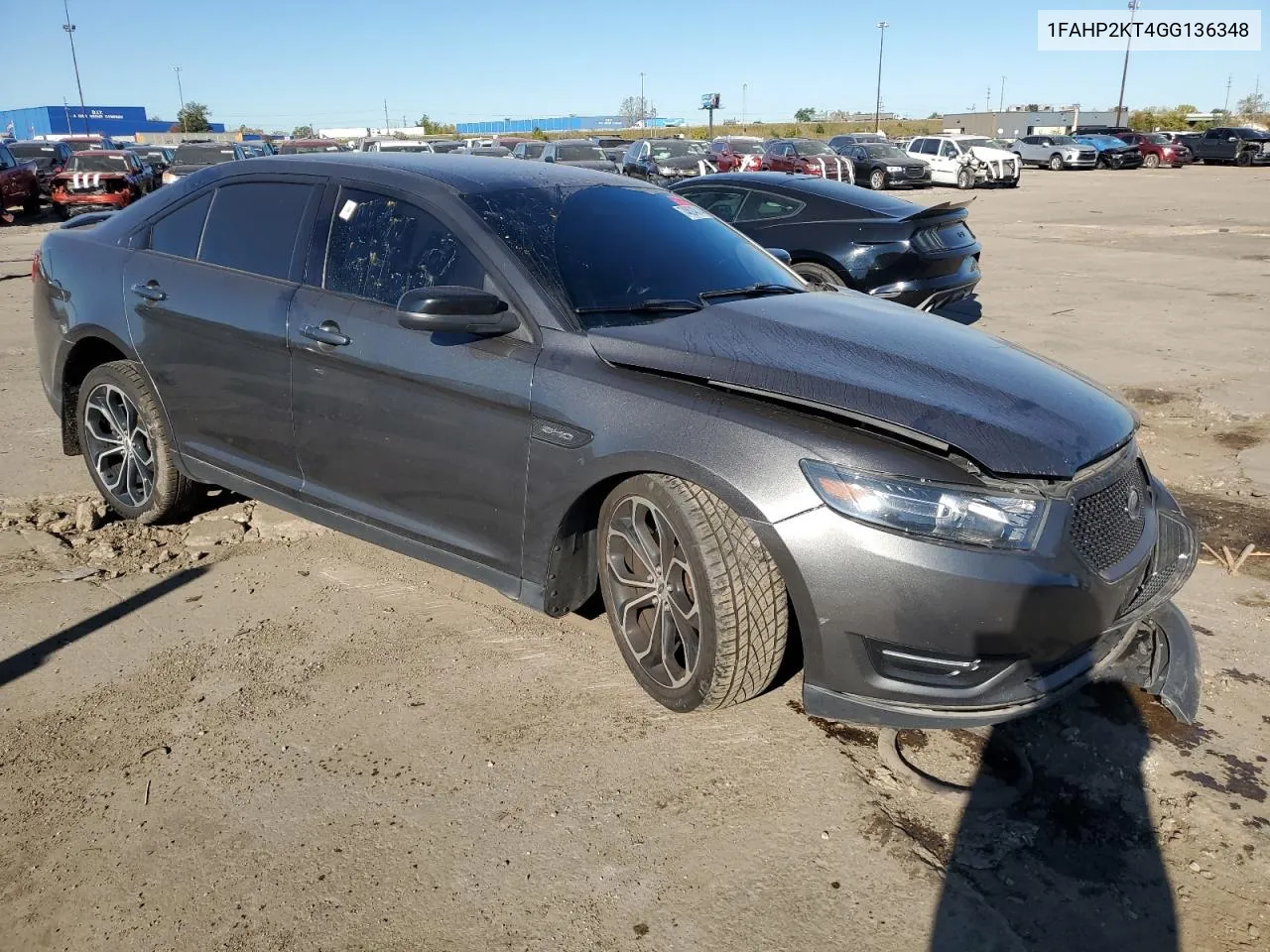 2016 Ford Taurus Sho VIN: 1FAHP2KT4GG136348 Lot: 74894814