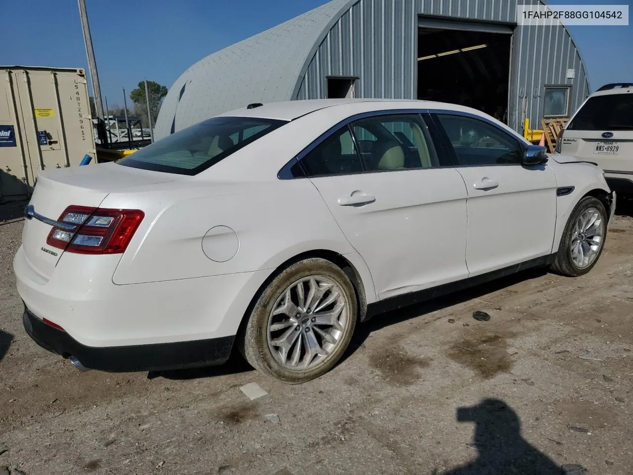 2016 Ford Taurus Limited VIN: 1FAHP2F88GG104542 Lot: 75475544