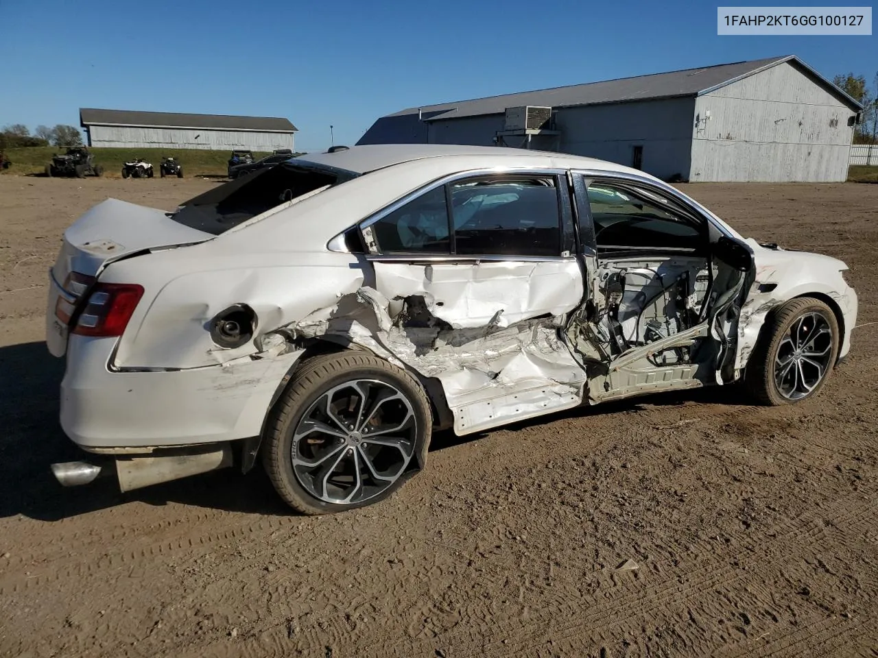 2016 Ford Taurus Sho VIN: 1FAHP2KT6GG100127 Lot: 75641214