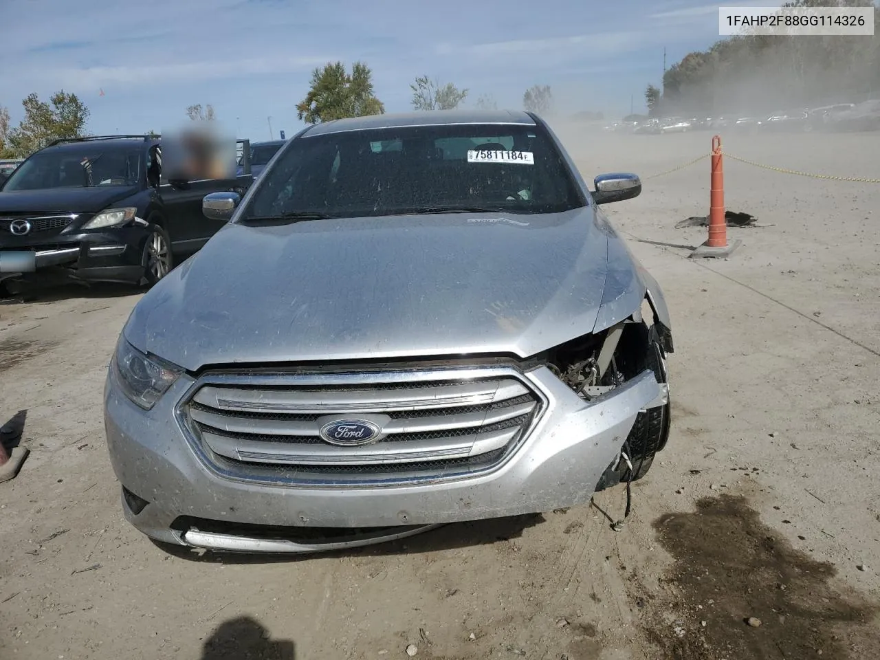 2016 Ford Taurus Limited VIN: 1FAHP2F88GG114326 Lot: 75811184