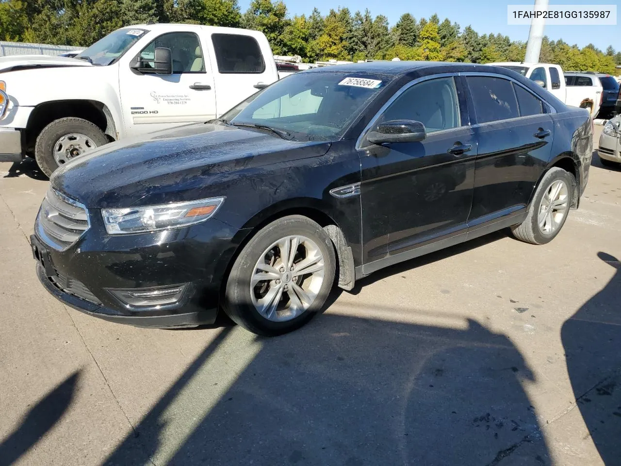 2016 Ford Taurus Sel VIN: 1FAHP2E81GG135987 Lot: 76758584