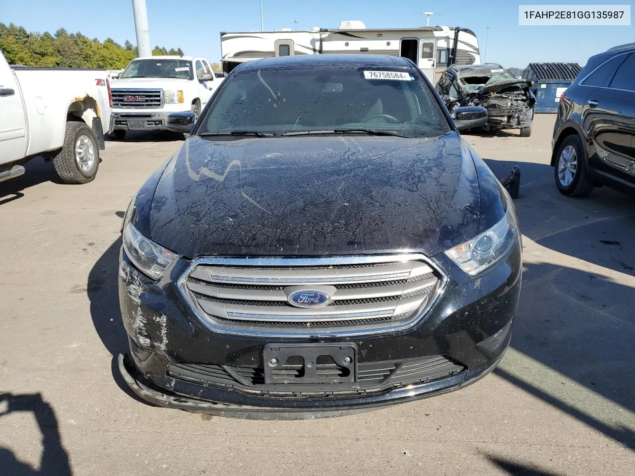 2016 Ford Taurus Sel VIN: 1FAHP2E81GG135987 Lot: 76758584