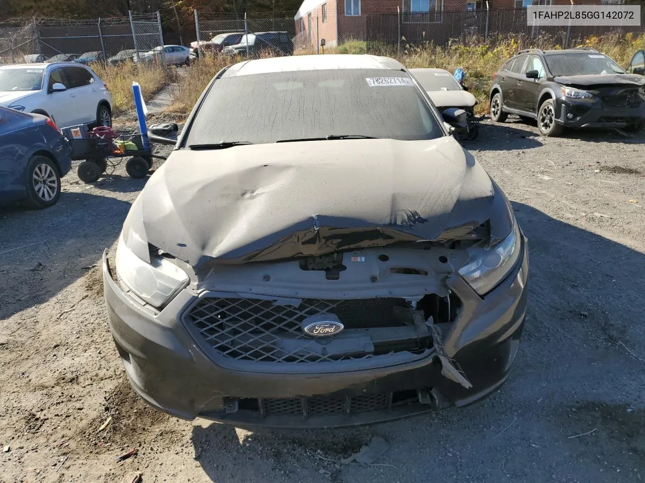 2016 Ford Taurus Police Interceptor VIN: 1FAHP2L85GG142072 Lot: 78262714