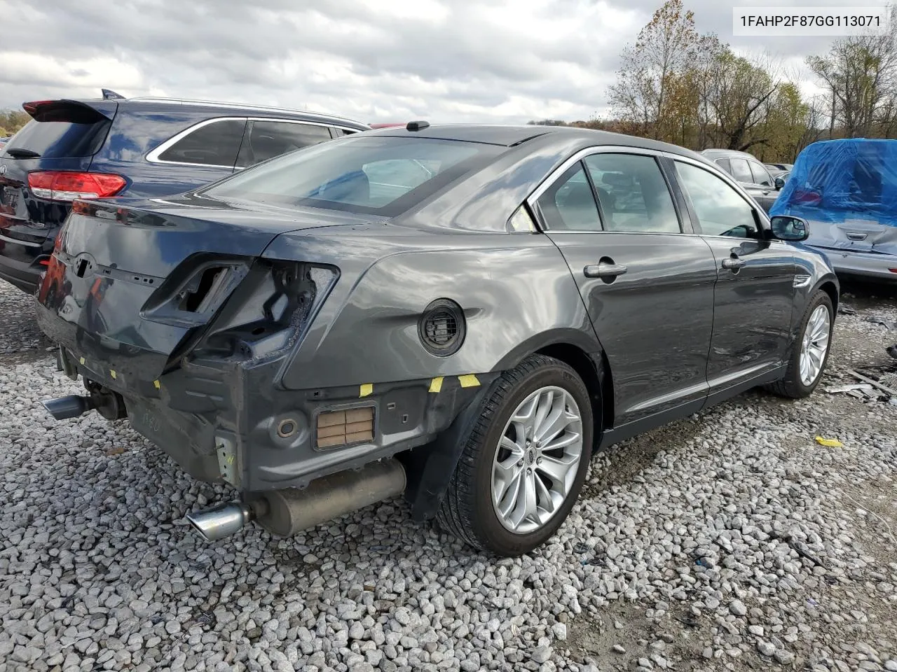 2016 Ford Taurus Limited VIN: 1FAHP2F87GG113071 Lot: 79099244