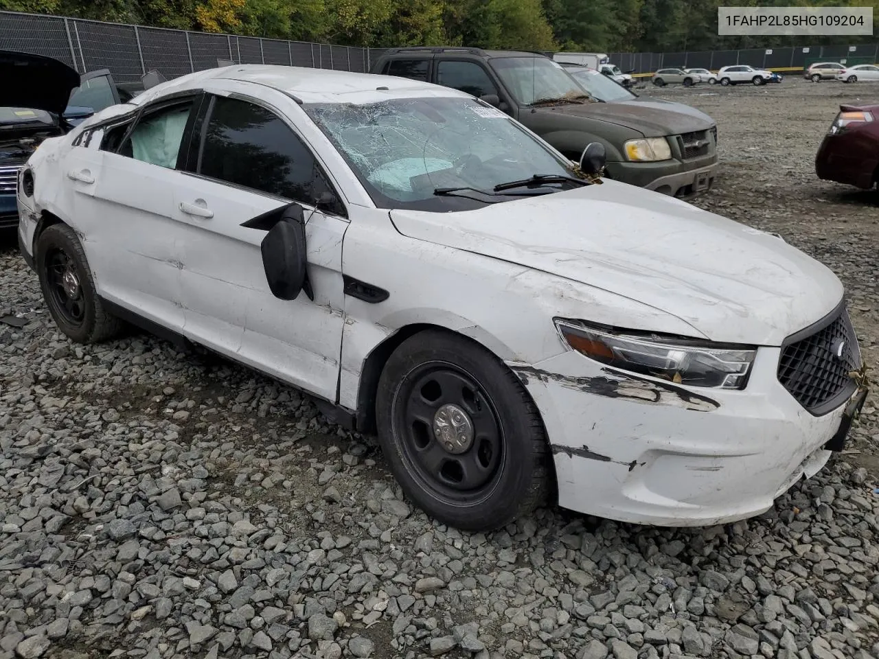 2017 Ford Taurus Police Interceptor VIN: 1FAHP2L85HG109204 Lot: 69377874