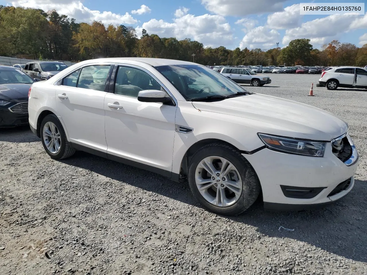 2017 Ford Taurus Sel VIN: 1FAHP2E84HG135760 Lot: 75496784