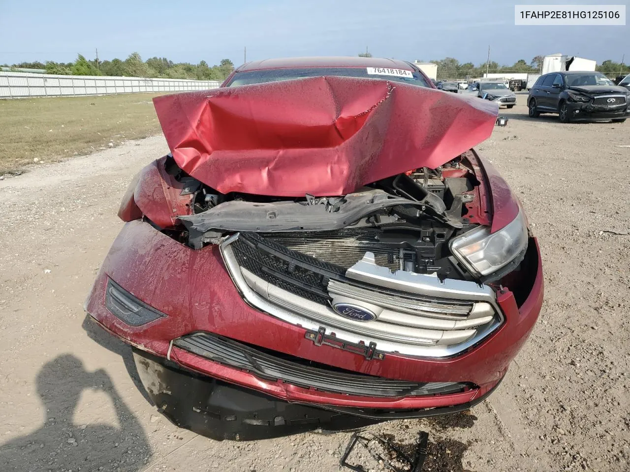 2017 Ford Taurus Sel VIN: 1FAHP2E81HG125106 Lot: 76418184